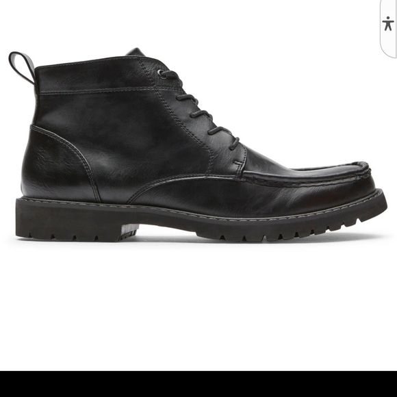 Rockport Kevan Boot CJ1573 Mens Size 10M Black Lace Up Casual Dress Boots - Picture 2 of 6